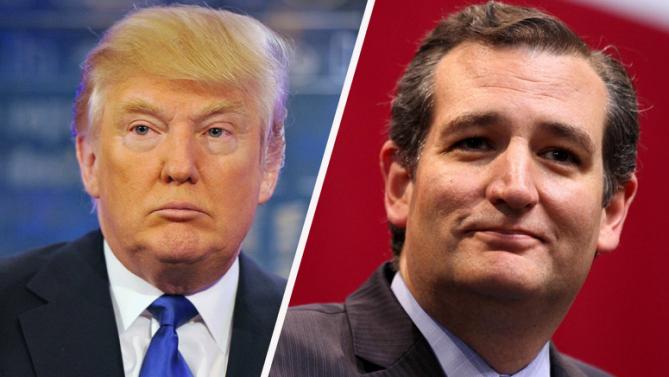 Donald Trump and Ted Cruz