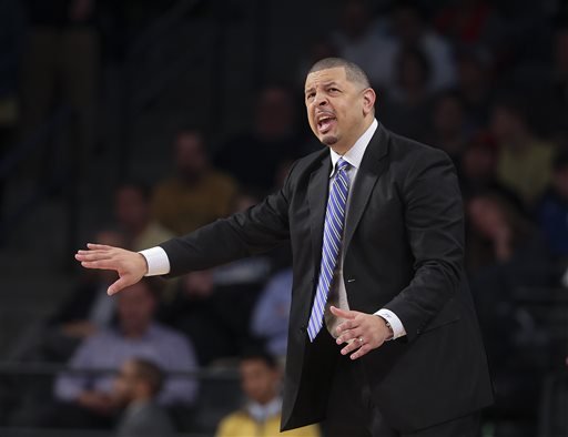 Duke associate head coach Jeff Capel yells to his team in the first half of an NCAA college basketball game against Georgia Tech on Tuesday Feb. 2 2016 in Atlanta. School officials issued a statement about an hour before tipoff saying Duke coach Mike K