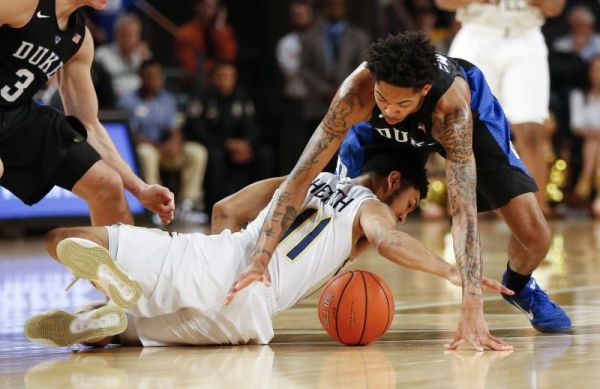 Georgia Tech guard Josh Heath and Duke