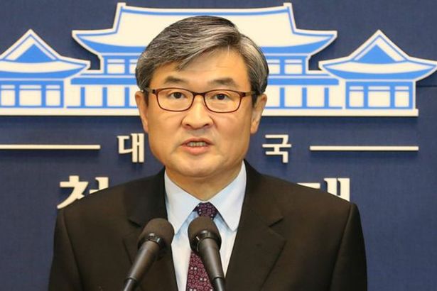 Cho Tae-yang a senior South Korean presidential official appeared on South Korean national television to warn the North it will'pay a harsh price if it goes ahead with its plan to launch a satellite into space