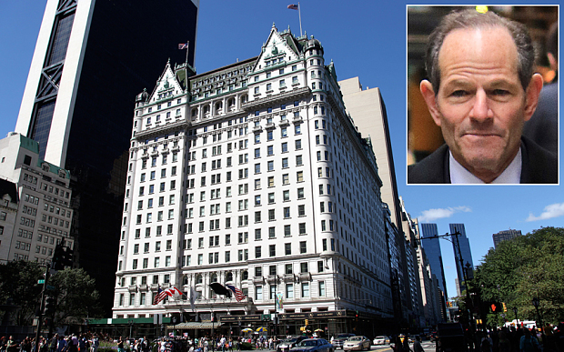 Eliot Spitzer has been accused of choking a woman at The Plaza hotel