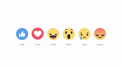 Facebook's new reactions buttons