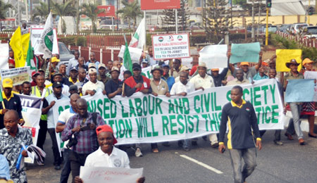 Organized Labour And Civil Society Group Mobilize For Nationwide Protest Over Hike In Electricity Tariff