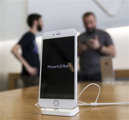 An Apple iPhone 6s Plus smartphone is displayed Friday Sept. 25 2015 at the Apple store at The Grove in Los Angeles. On Wednesday Feb. 17 2016 a federal judge ordered Apple Inc. to help the FBI hack into an encrypted iPhone used by Syed Farook who