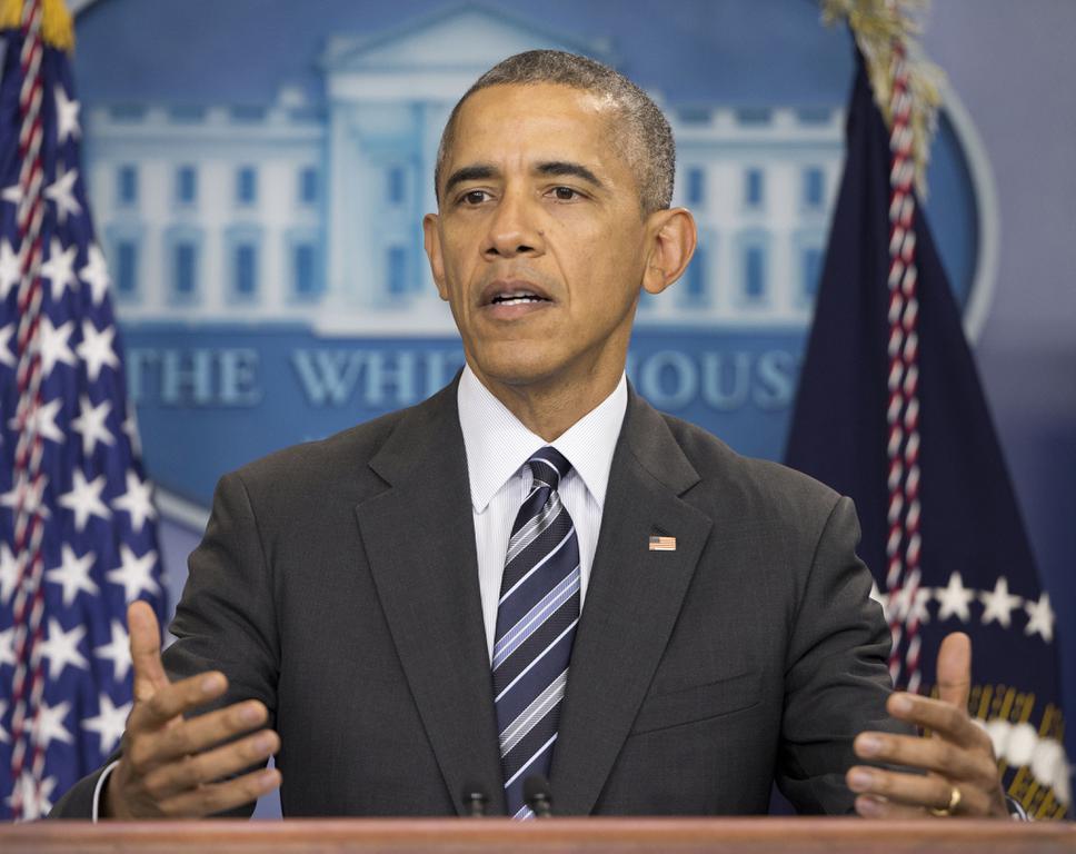 President Barack Obama speaks in the Brady Press Briefing Room of the White House in Washington. President Barack Obama is asking Congress for more than $1.8 billion in emergency funding to help fight the Zika virus