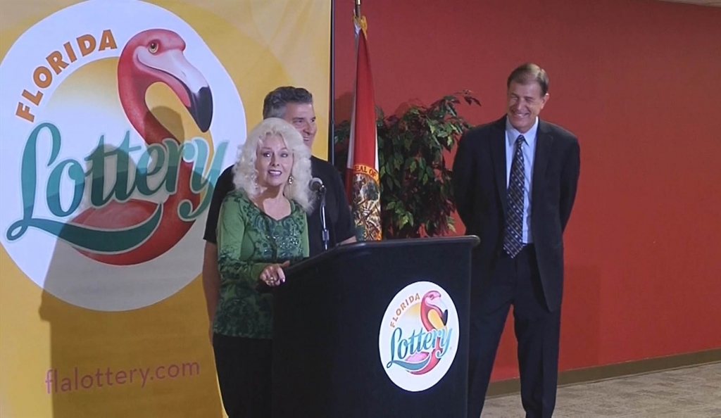 Florida Powerball winners accept the Powerball jackpot. NBC News