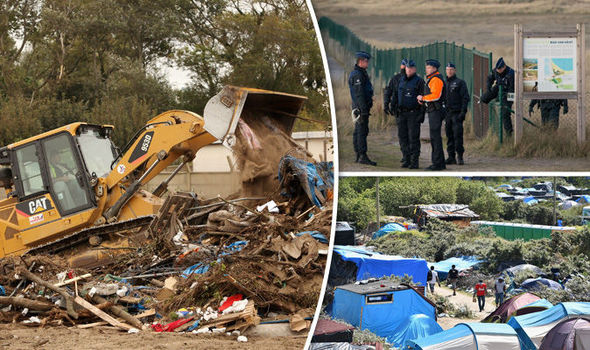 Bulldozer tents and refugees