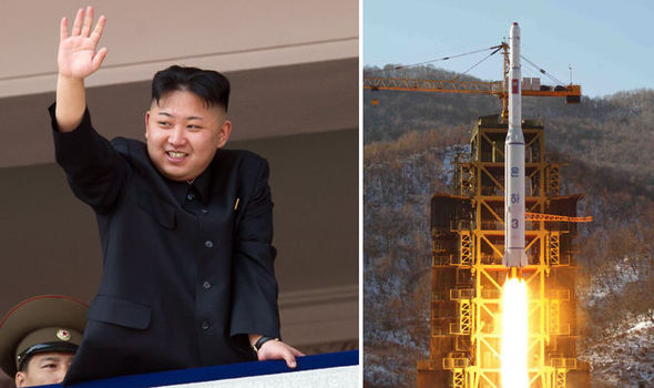 North Korean leader and rocket launch