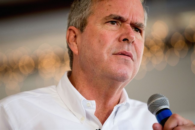 Republican presidential candidate former Florida Gov. Jeb Bush speaks at a rally at Summerville Country Club in Summerville S.C. Wednesday Feb. 17 2016