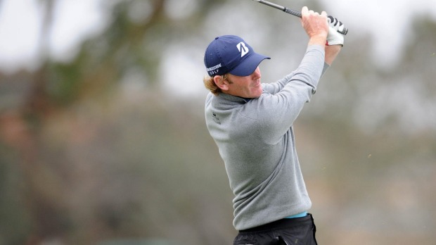 US golfer Brandt Snedeker tees off at the Farmers Insurance Open