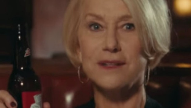 Helen Mirren appears in the commercial for Budweiser