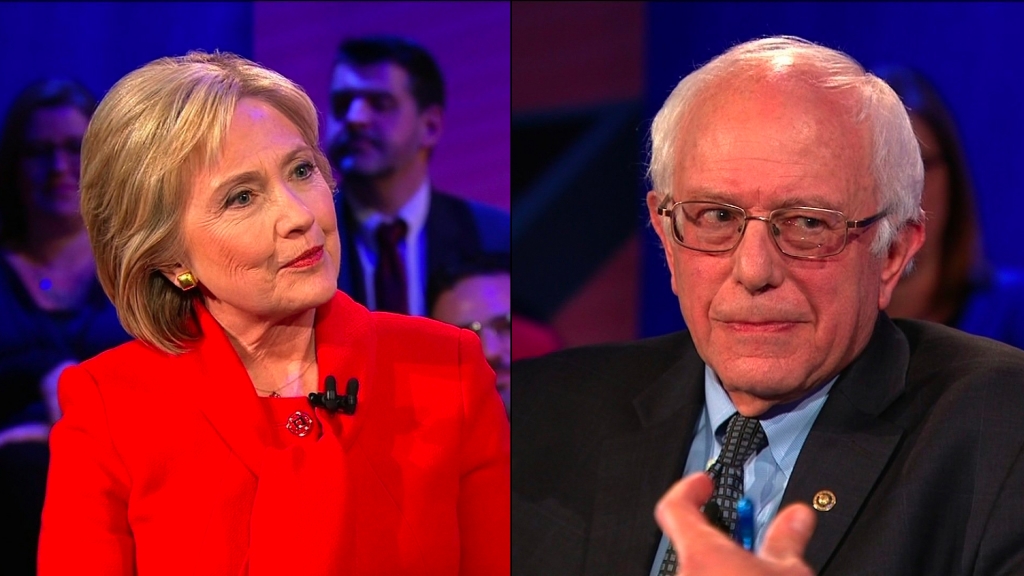 Hillary Clinton and Bernie Sanders