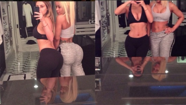 Blac Chyna with Kim Kardashian West in the selfies that were revealed to be doctored