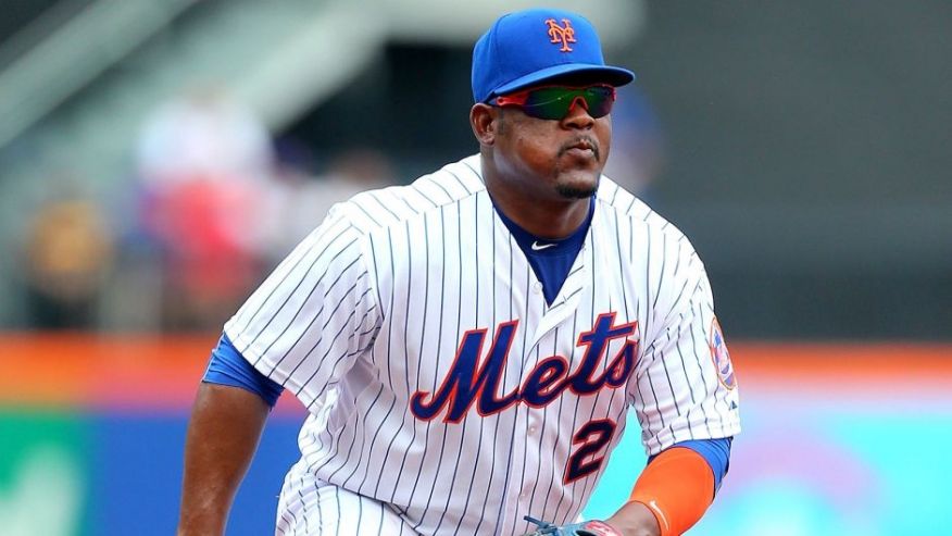 NEW YORK NY- JULY 30 Juan Uribe #2 of the New York Mets in action against the San Diego Padres at Citi Field