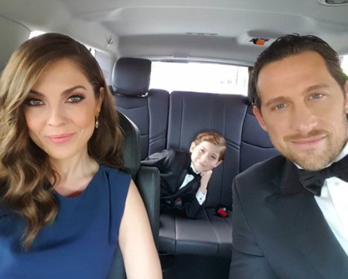 Jacob Tremblay arrived with his mum and dad at the 88th Academy Awards