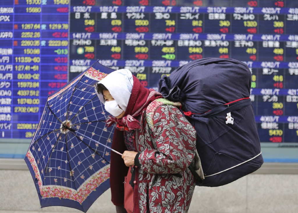 Japan stocks down 5.3 percent after Europe, US sell-off