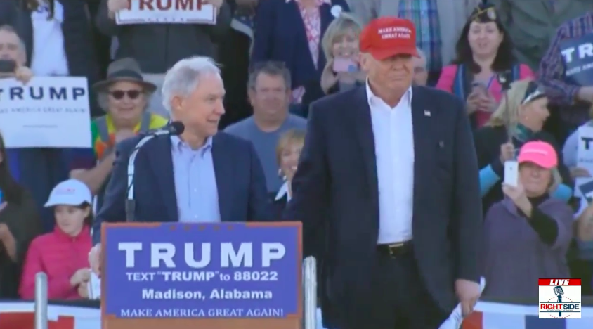 Jeff Sessions officially endorses Donald J. Trump for Presidenti in Madison Alabama