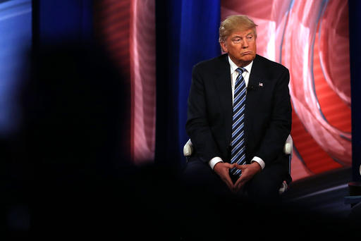 Republican presidential candidate Donald Trump listens to questions at a South Carolina Republican Presidential Town Hall on Feb. 18 2016 in Columbia S.C