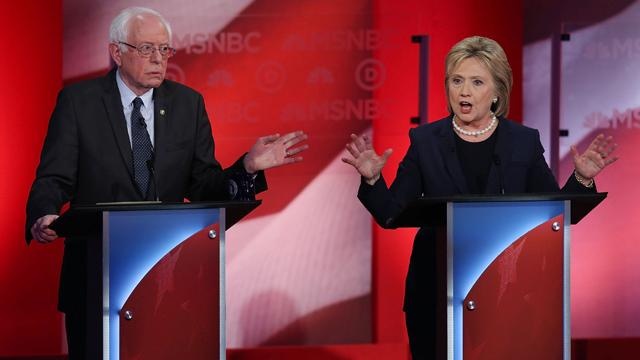 Sanders Clinton at MSNBC debate