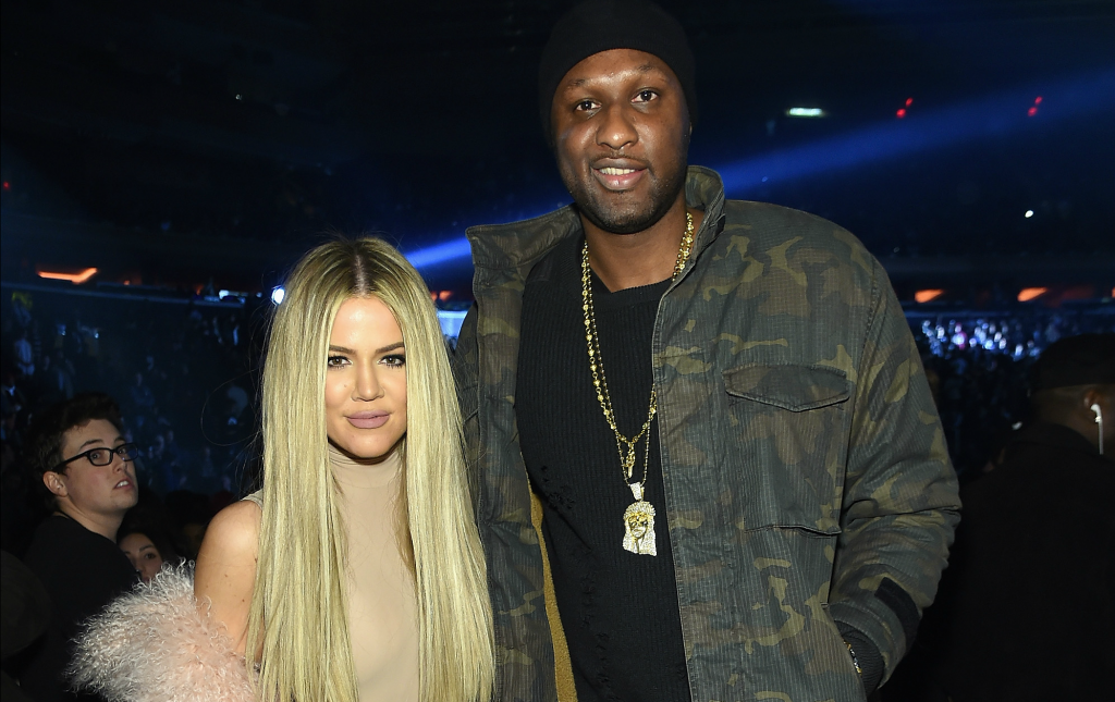 NEW YORK NY- FEBRUARY 11 Khloe Kardashian and Lamar Odom attend Kanye West Yeezy Season 3