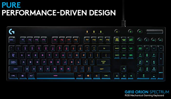 Logitech debuts G810 mechanical keyboard with 'faster than Cherry' switches