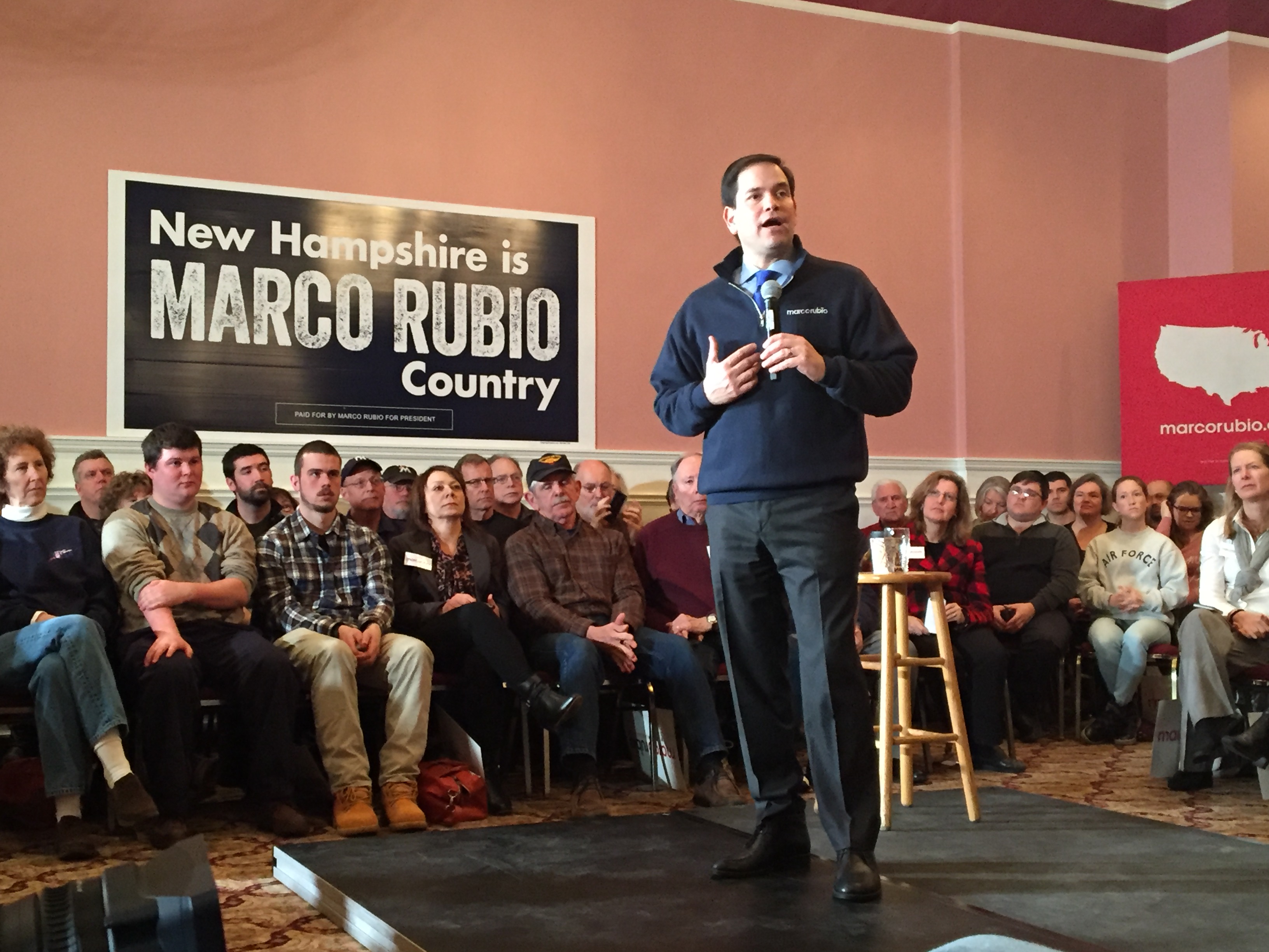 Marco Rubio in Portsmouth New Hampshire this morning