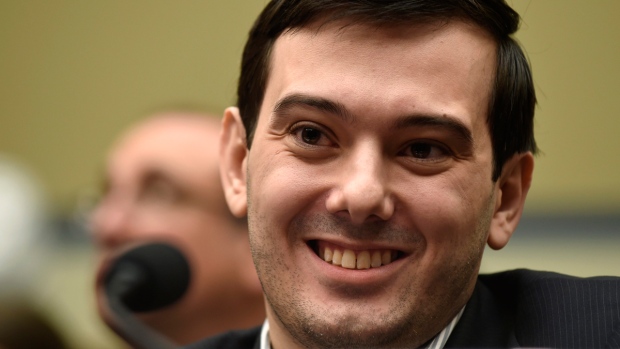 Martin Shkreli smiles on Capitol Hill