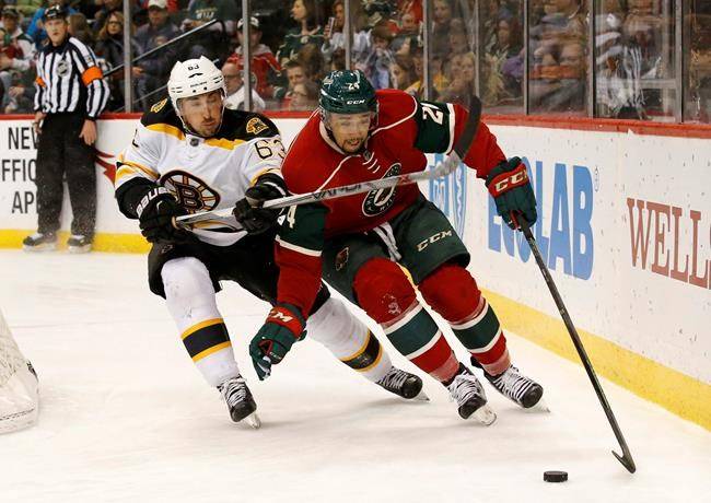 David Krejci breaks tie in second period, Bruins beat Wild 4-2