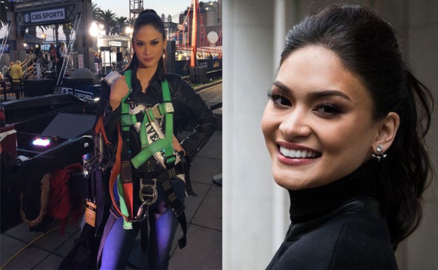 Miss Universe 2015 Pia Alonzo Wurtzbach is one of the 5,500'reporters with credentials for Super Bowl-week festivities