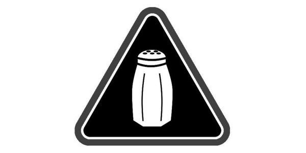 The warning symbol a saltshaker icon will have