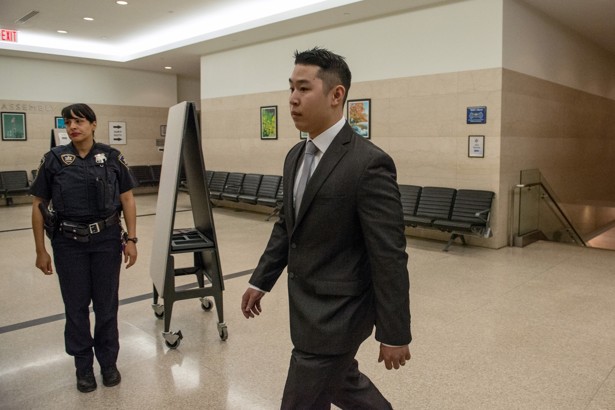 NYPD Officer Peter Liang arrives at the Brooklyn Supreme Court in May 2015.         
                     Stephanie Keith  Reuters