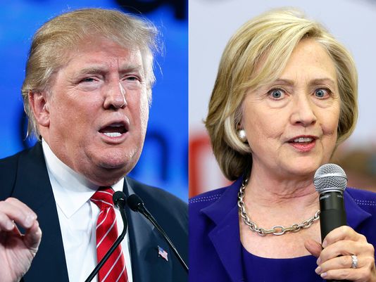 2016 Presidential Polls Donald Trump Hillary Clinton leading nationwide