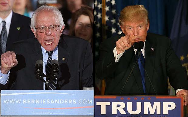 New Hampshire winners Bernie Sanders and Donald Trump