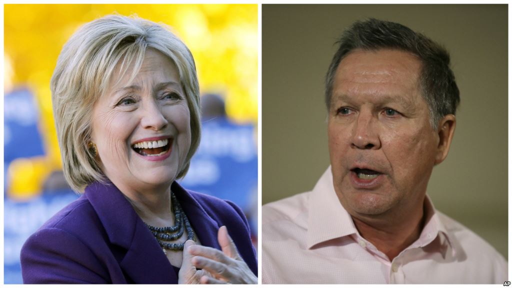 Democrat Hillary Clinton and Republican John Kasich have won The New York Times&#39 endorsement for their parties&#39 nominations in the 2016 presidential campaign