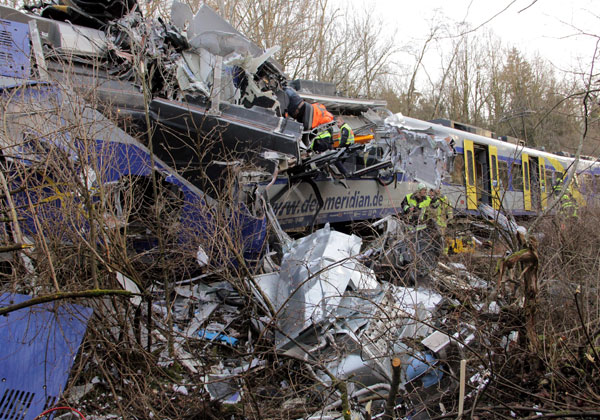 Several injured after carriages overturn in head-on train crash