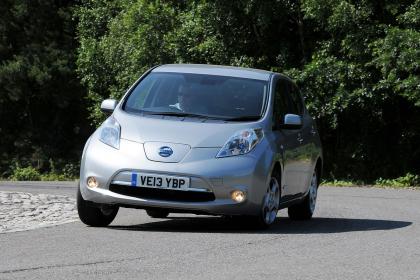 Nissan Leaf front cornering