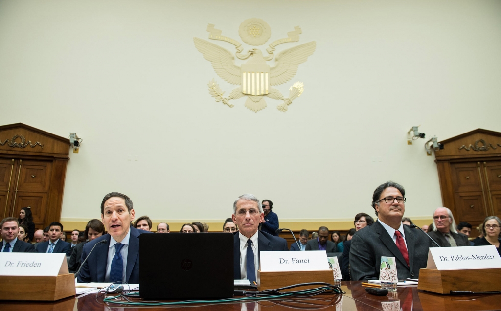 Dr. Tom Frieden, director of the Centers for Disease Control and Prevention testifies about Zika virus with Dr. Anthony Fauci, director of the National Institute of Allergy and Infectious Diseases and Dr. Ariel Pablos-Mendez assistant