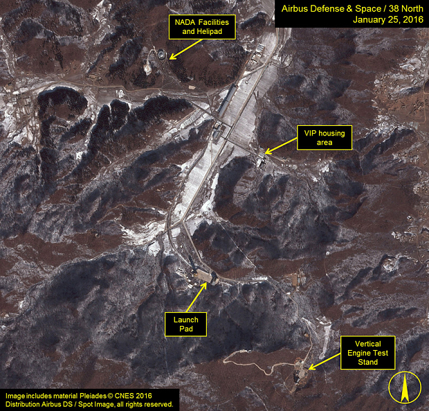 Airbus Defense & Space and 38 North satellite imagery shows what is described by 38 North as an overview of Sohae Satellite Launching Station in North Korea