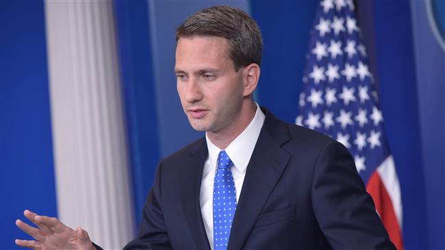 White House Deputy Press Secretary Eric Schultz speaks during a briefing in the Brady Briefing Room of the White House