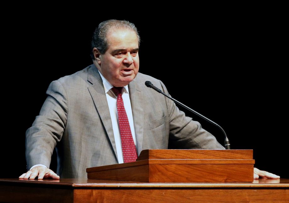 Supreme Court Justice Antonin Scalia speaks at the University of Minnesota in Minneapolis. White House lawyers are scouring a life's worth of information about President Barack Obama’s potential picks for the Sup