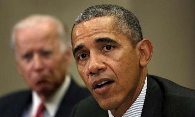 U.S. President Barack Obama speaks during a meeting with members of his national security team and cybersecurity advisors on new actions to enhance the nation’s cybersecurity including measures that are outlined in the President’s FY2017 Budget propo