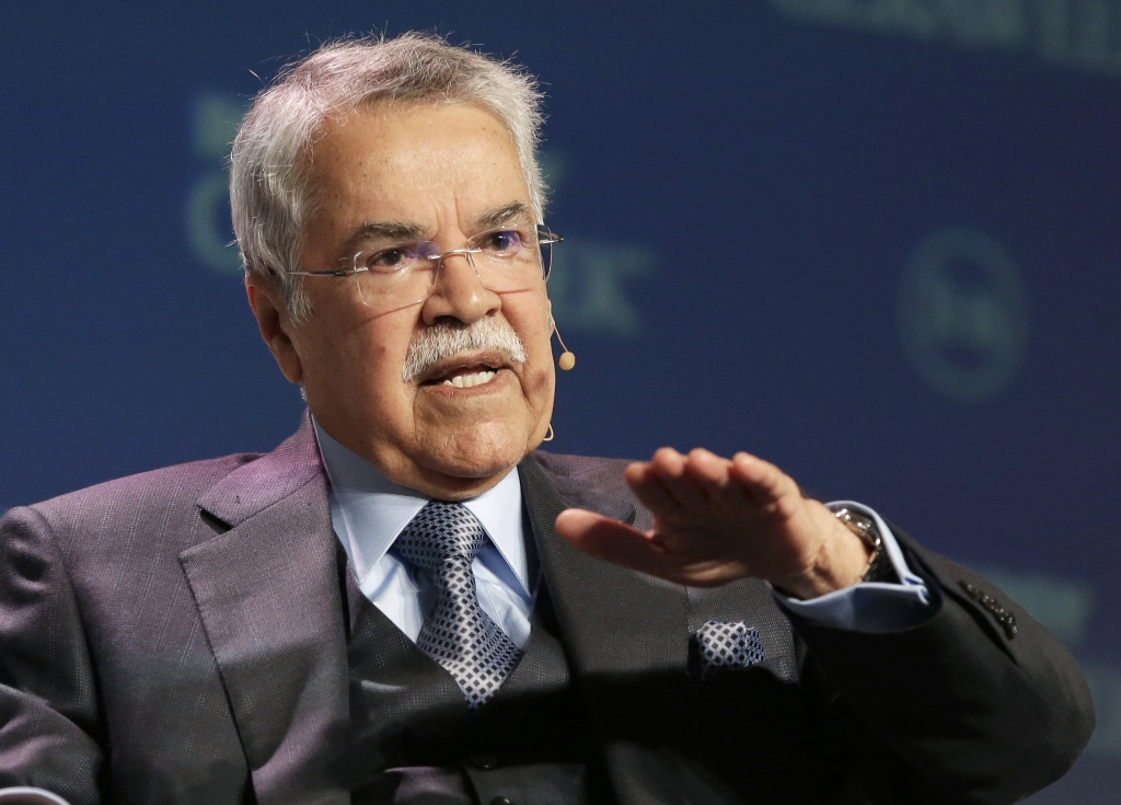 Saudi Arabia's Minister of Petroleum & Mineral Resources Ali Al Naimi speaks at the annual IHS CERAWeek global energy conference Tuesday Feb. 23 2016 in Houston