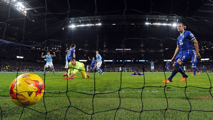 Oli Scarff  AFP  Getty      Kevin De Bruyne celebrates scoring his team's second goal