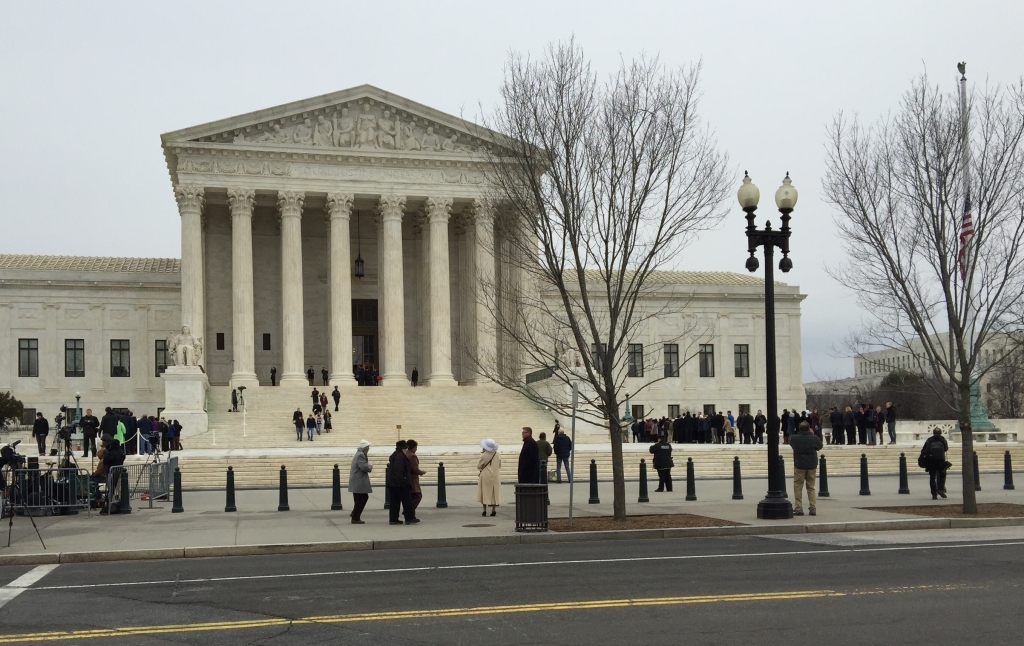 Outside the U.S. Supreme Court on the day Associate Justice Antonin Scalia lay in repose