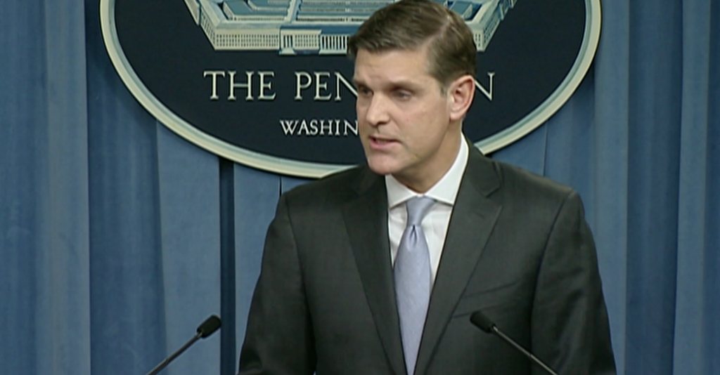 Pentagon press secretary Peter Cook