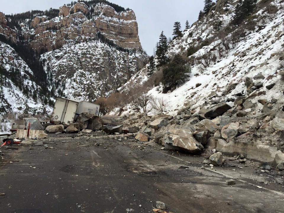 Interstate 70 in western Colorado has been closed indefinitely by a rock slide in Glenwood Canyon