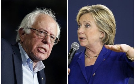 Hillary Rodham Clinton and Sen. Bernie Sanders. |File