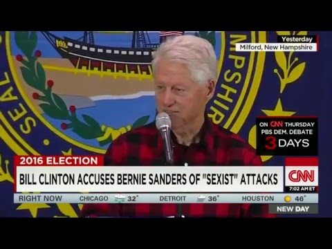 Bill Clinton has the nerve to call Sanders&#039 supporters 'sexist&#039