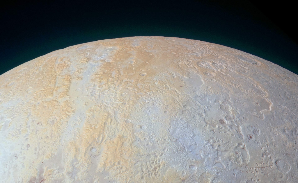 Pluto’s north pole. Image credit NASA  Johns Hopkins University Applied Physics Laboratory  Southwest Research Institute