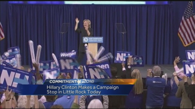 Hillary Clinton in Little Rock today